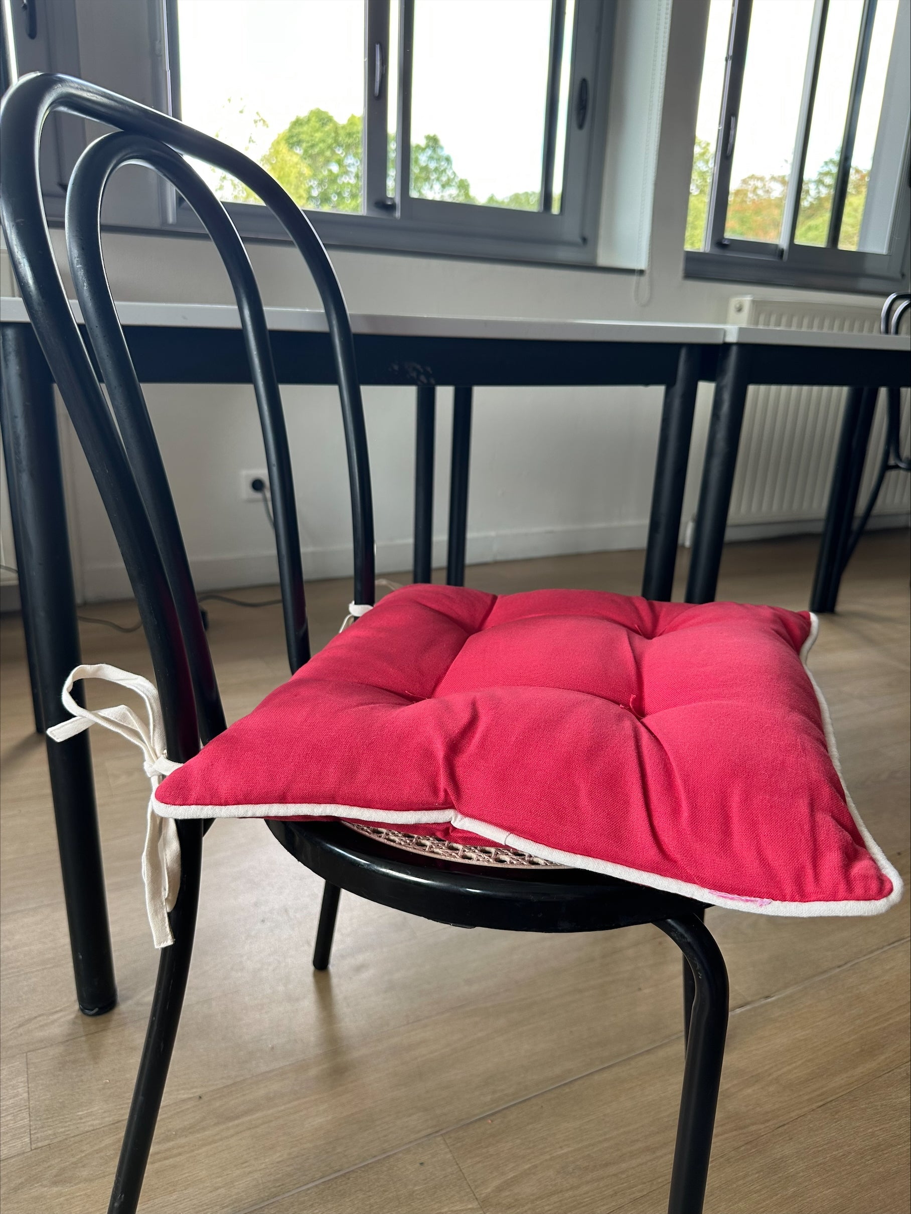 2 coussins de chaise Coussins de chaise unis