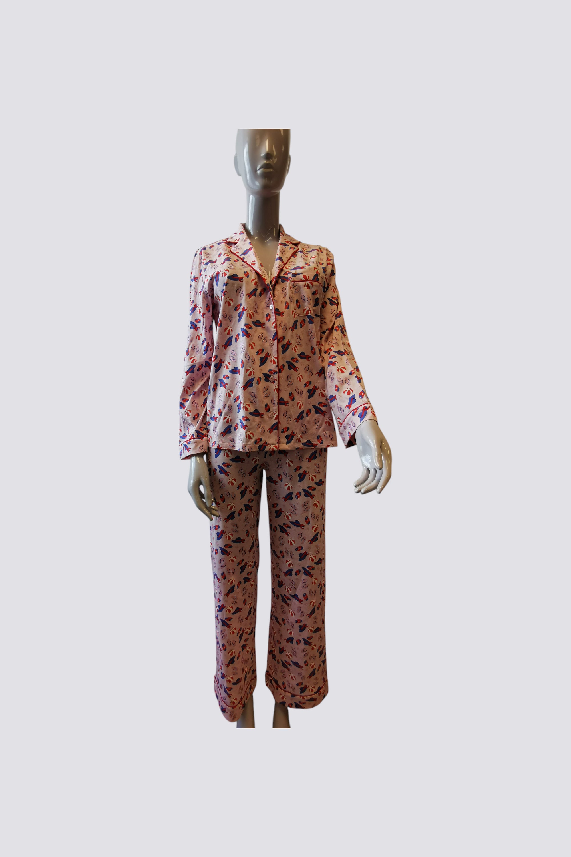 Pyjama long, motif d'été