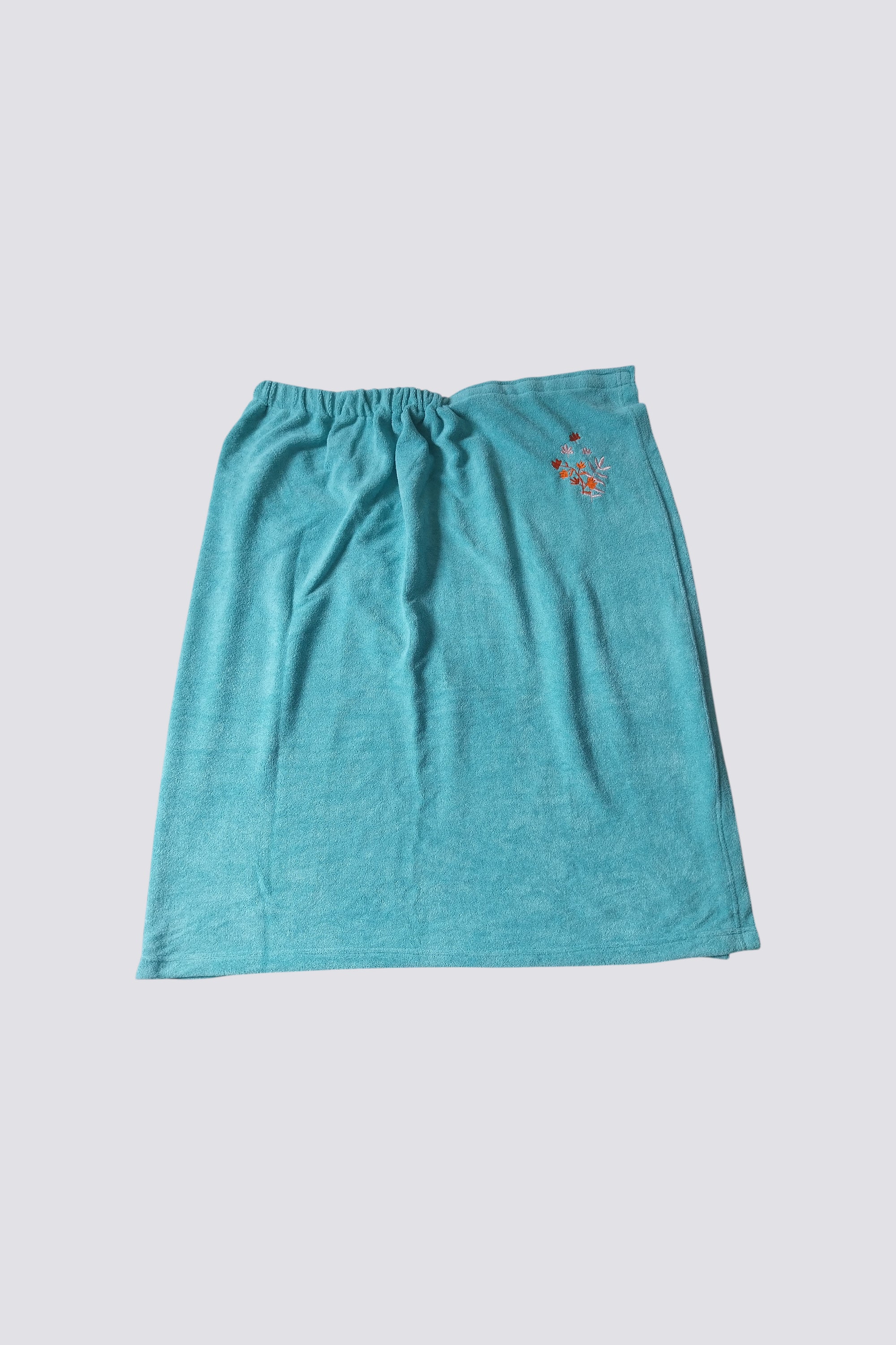 Peignoir femme bleu fleuri