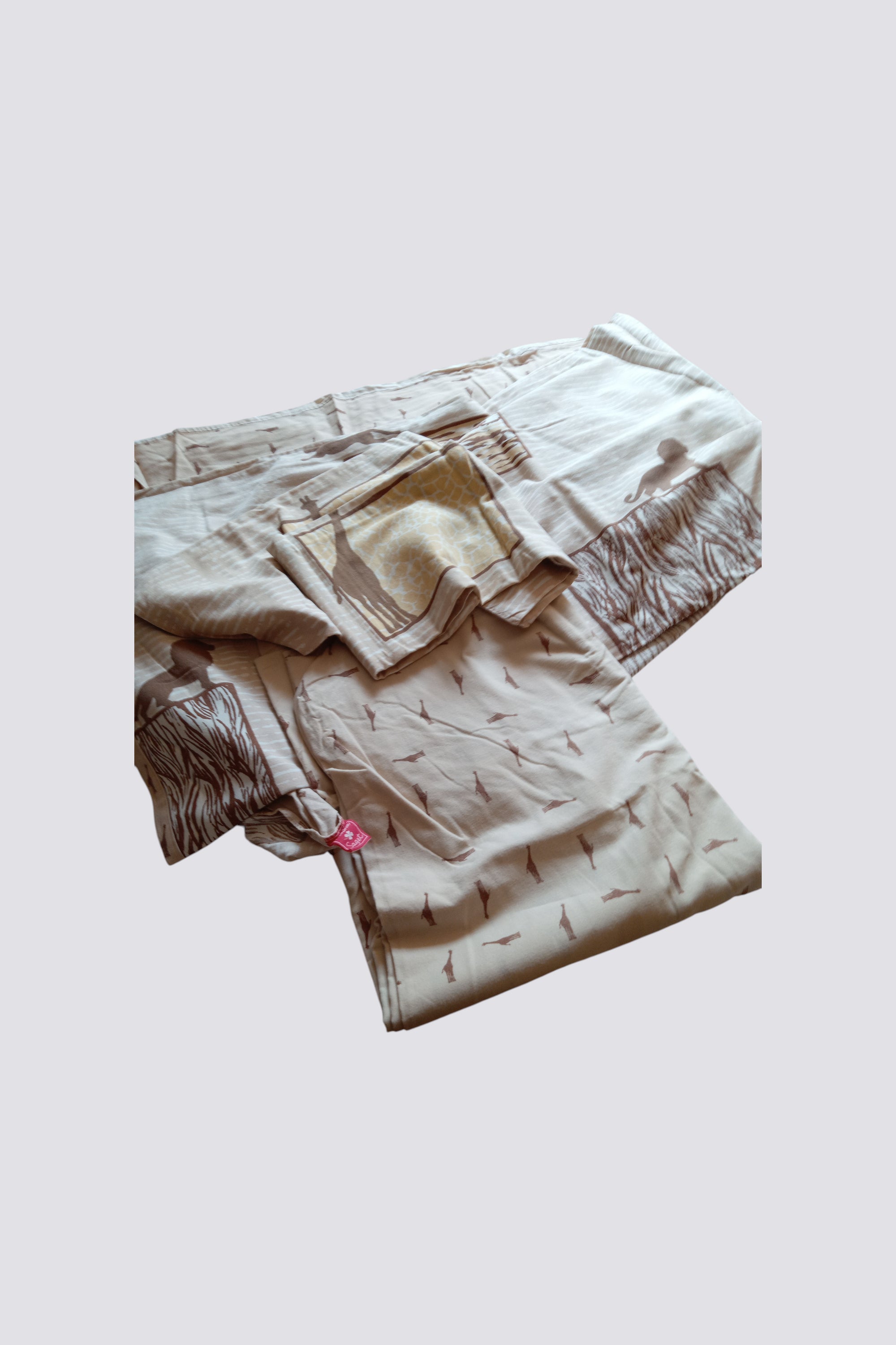 Housse de couette savane drap housse et taies