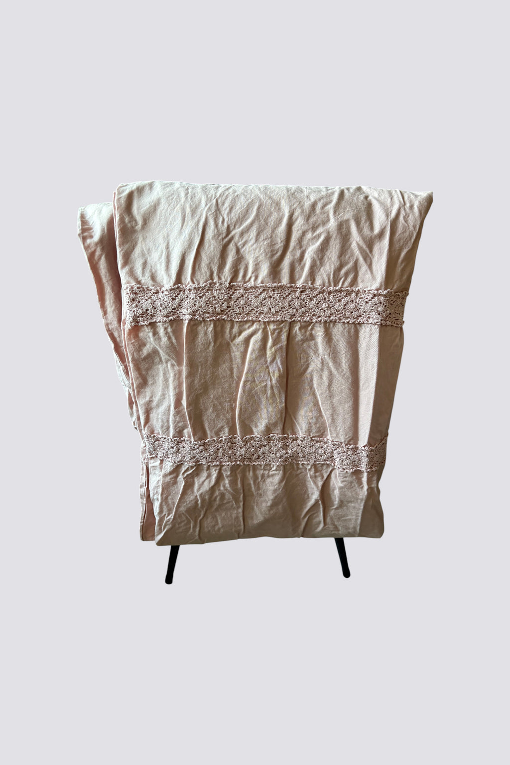 Housse de couette uni rose pâle