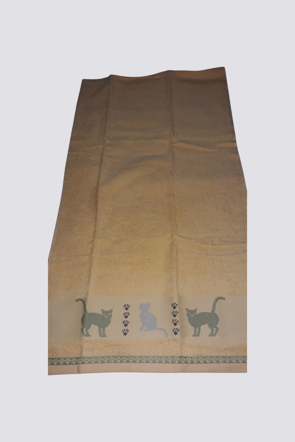 Serviette de toilette motif chat