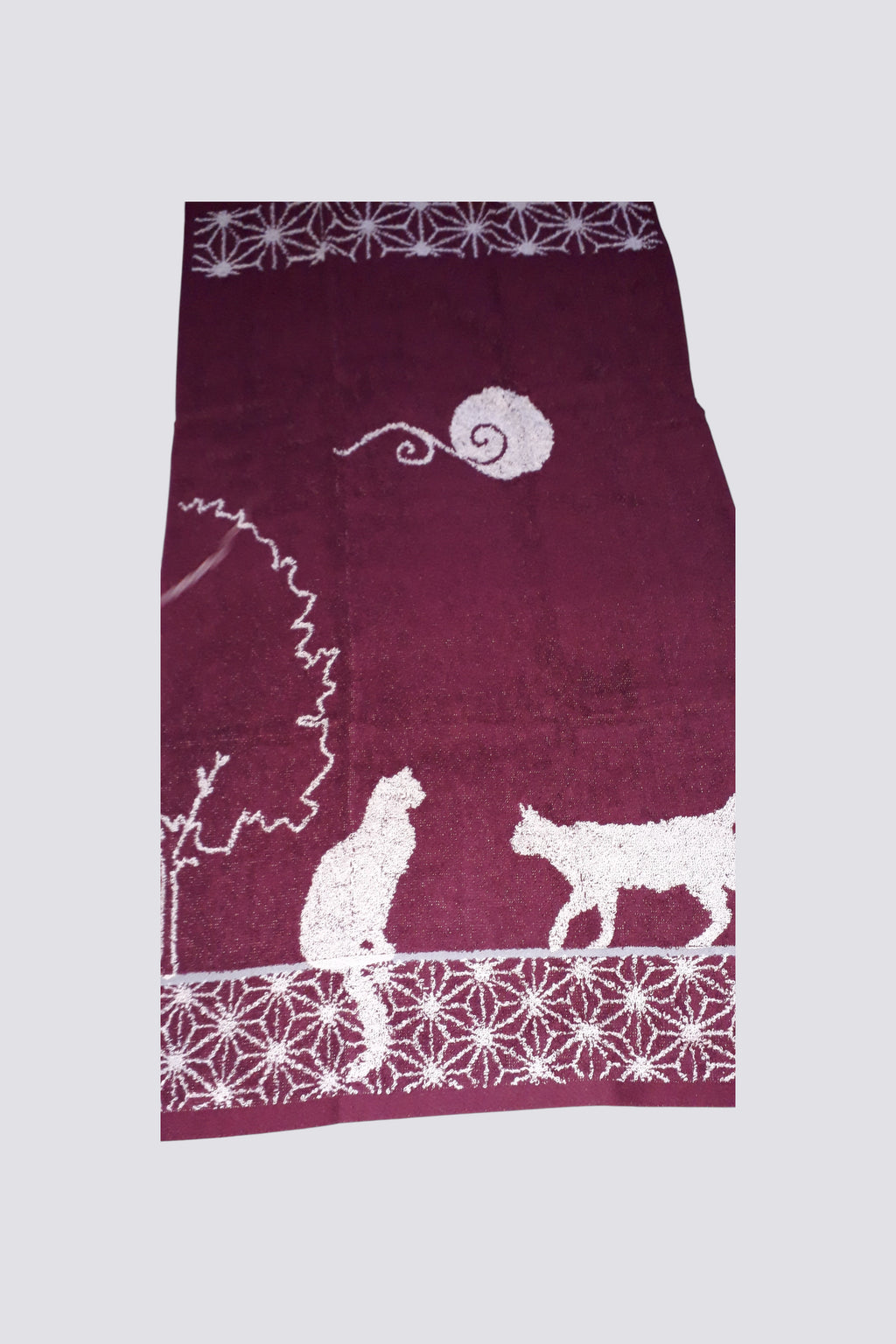 SERVIETTE DE BAIN MOTIF CHAT + 2 GANTS