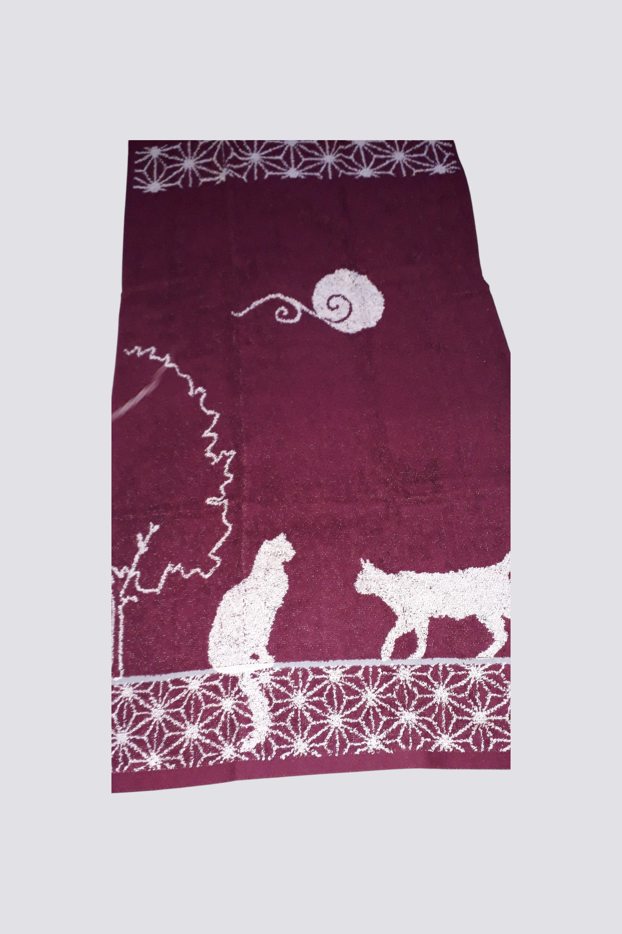 SERVIETTE DE BAIN MOTIF CHAT + 2 GANTS