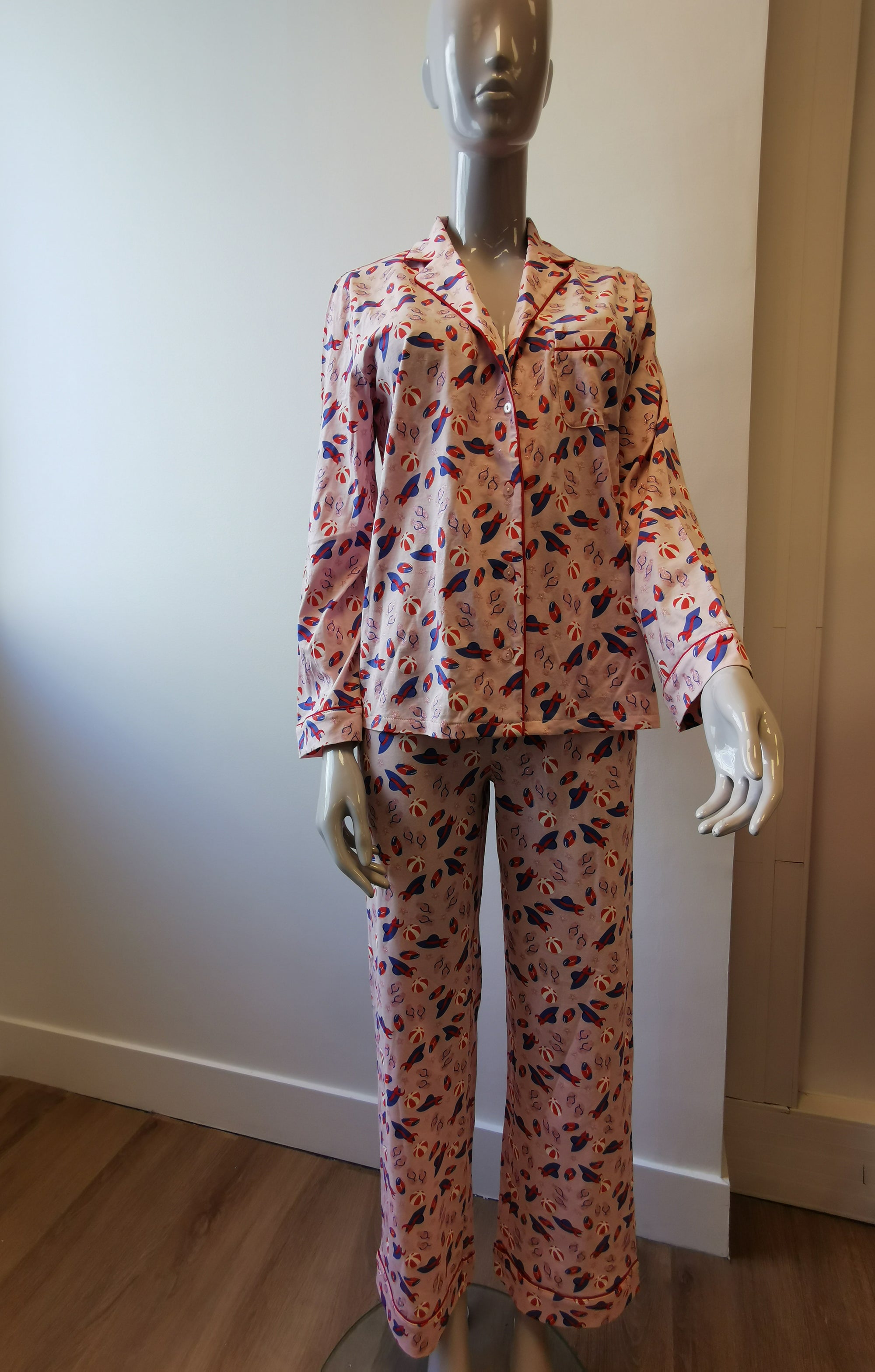 Pyjama long, motif d'été