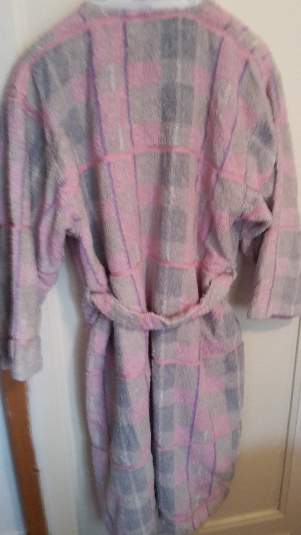 Ensemble de bain Peignoir Drap Gants Tapis motif carreaux