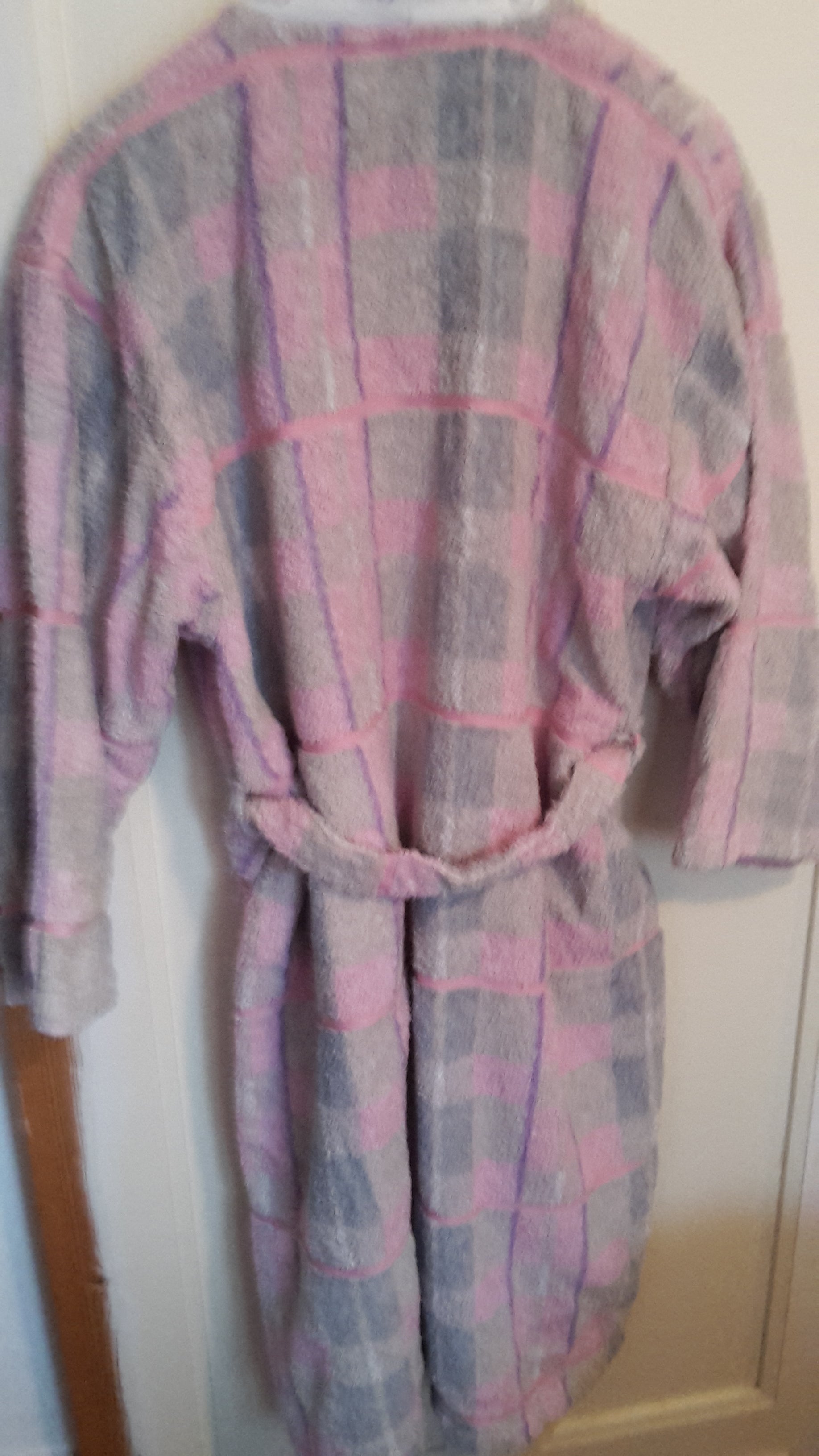 Ensemble de bain Peignoir Drap Gants Tapis motif carreaux