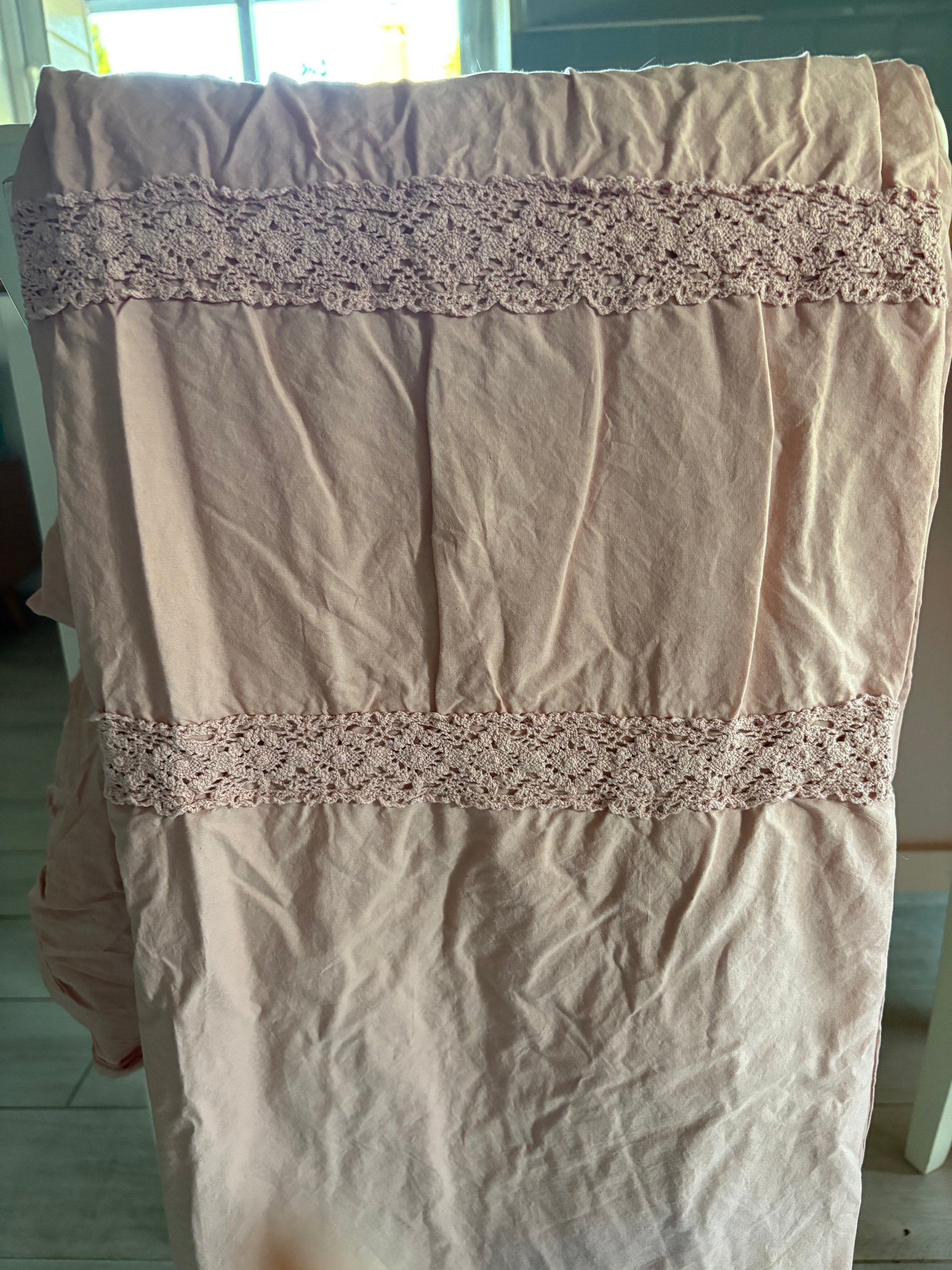 Housse de couette uni rose pâle