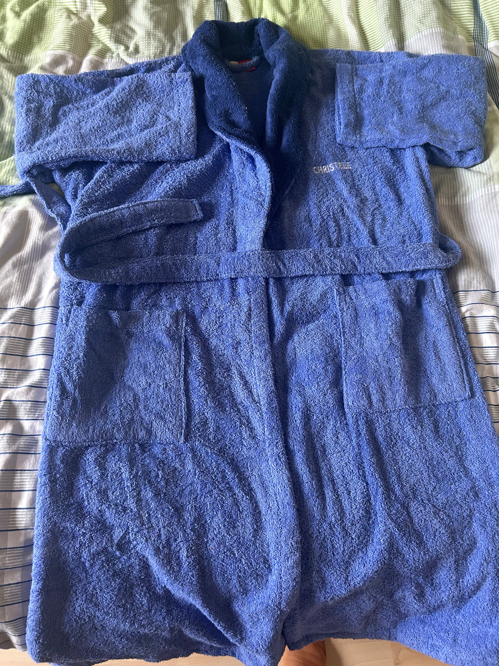 Peignoir éponge brodé