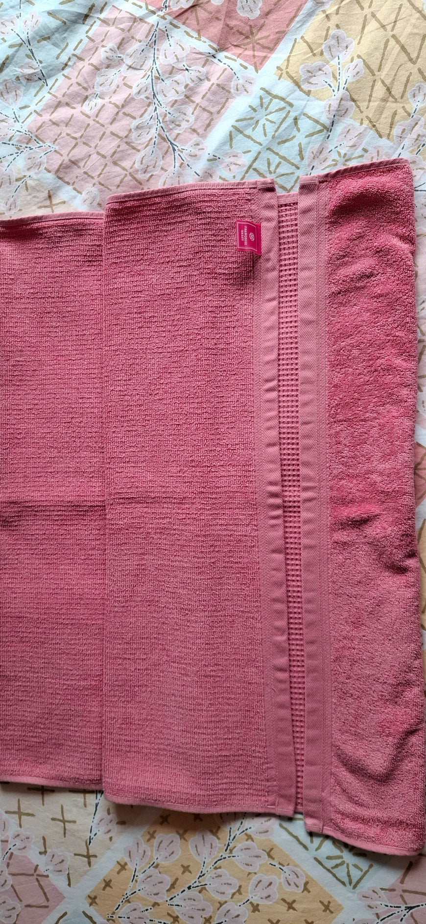 Drap de bain éponge et nid d abeille
