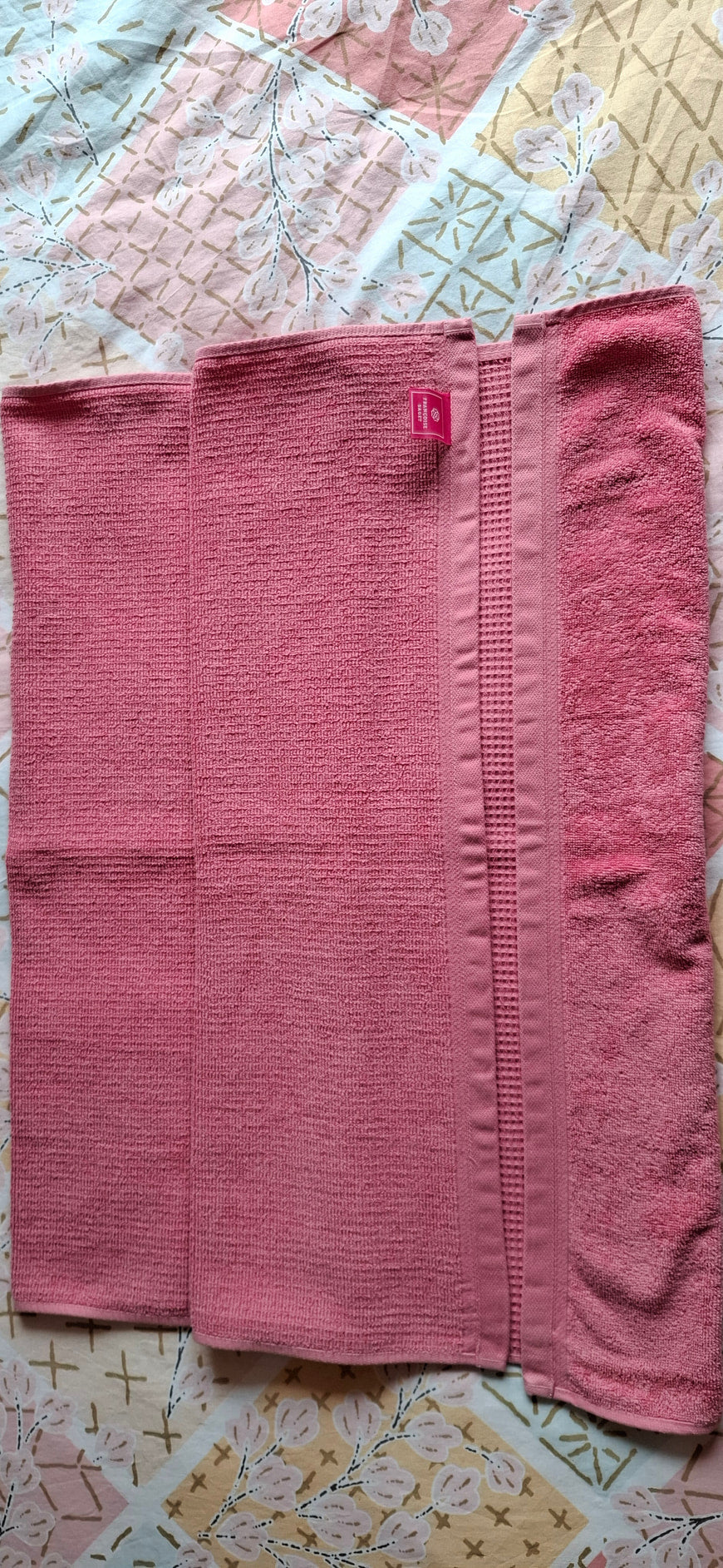 Drap de bain éponge et nid d abeille