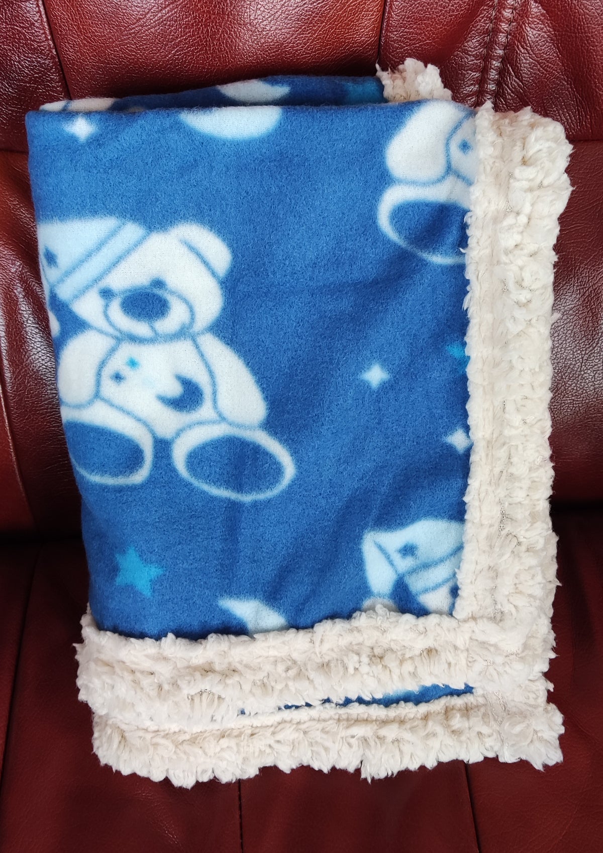 Ours en peluche + plaid assorti