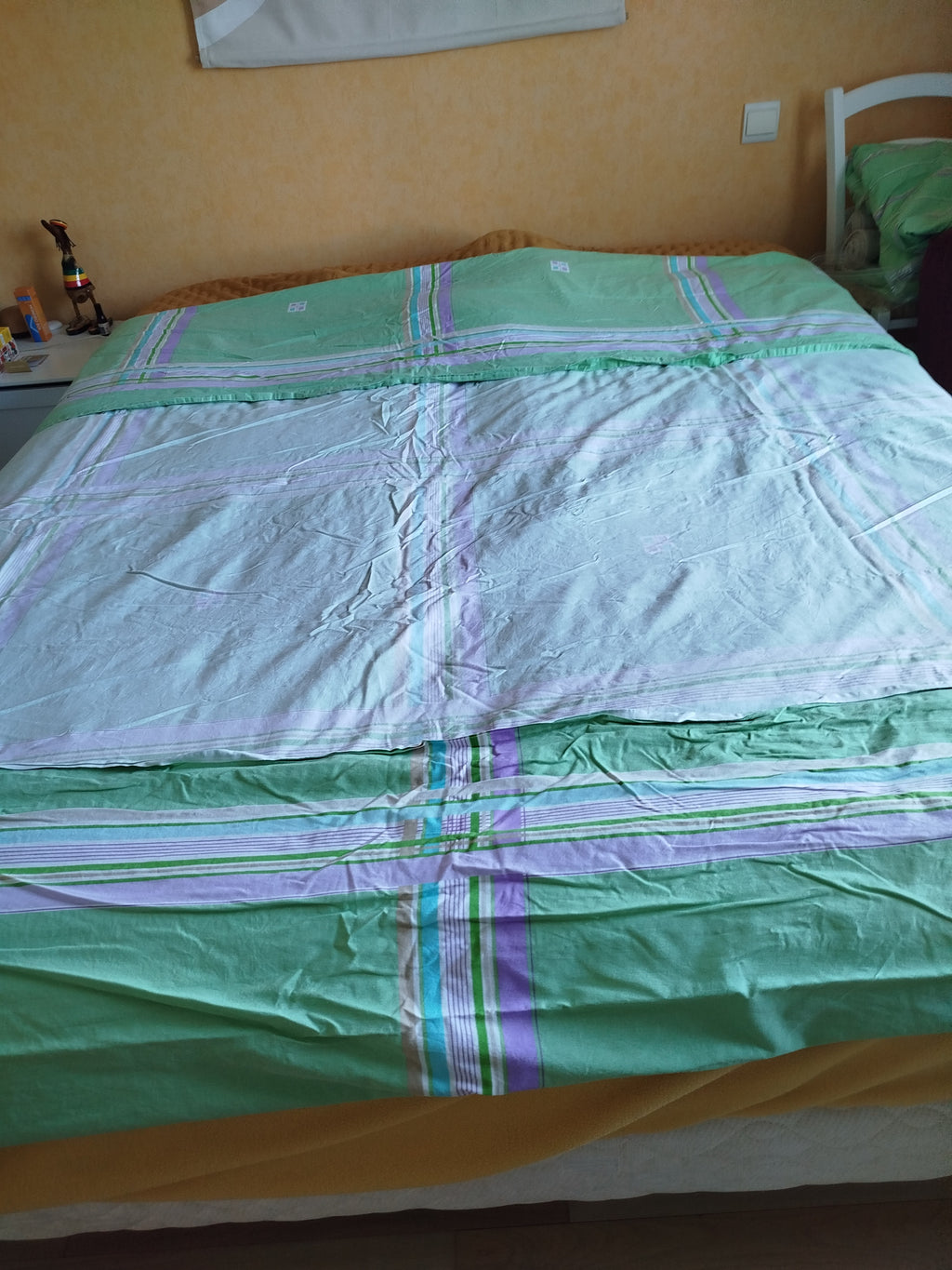 Housse couette 140, drap et drat housse, taies d'oreillers