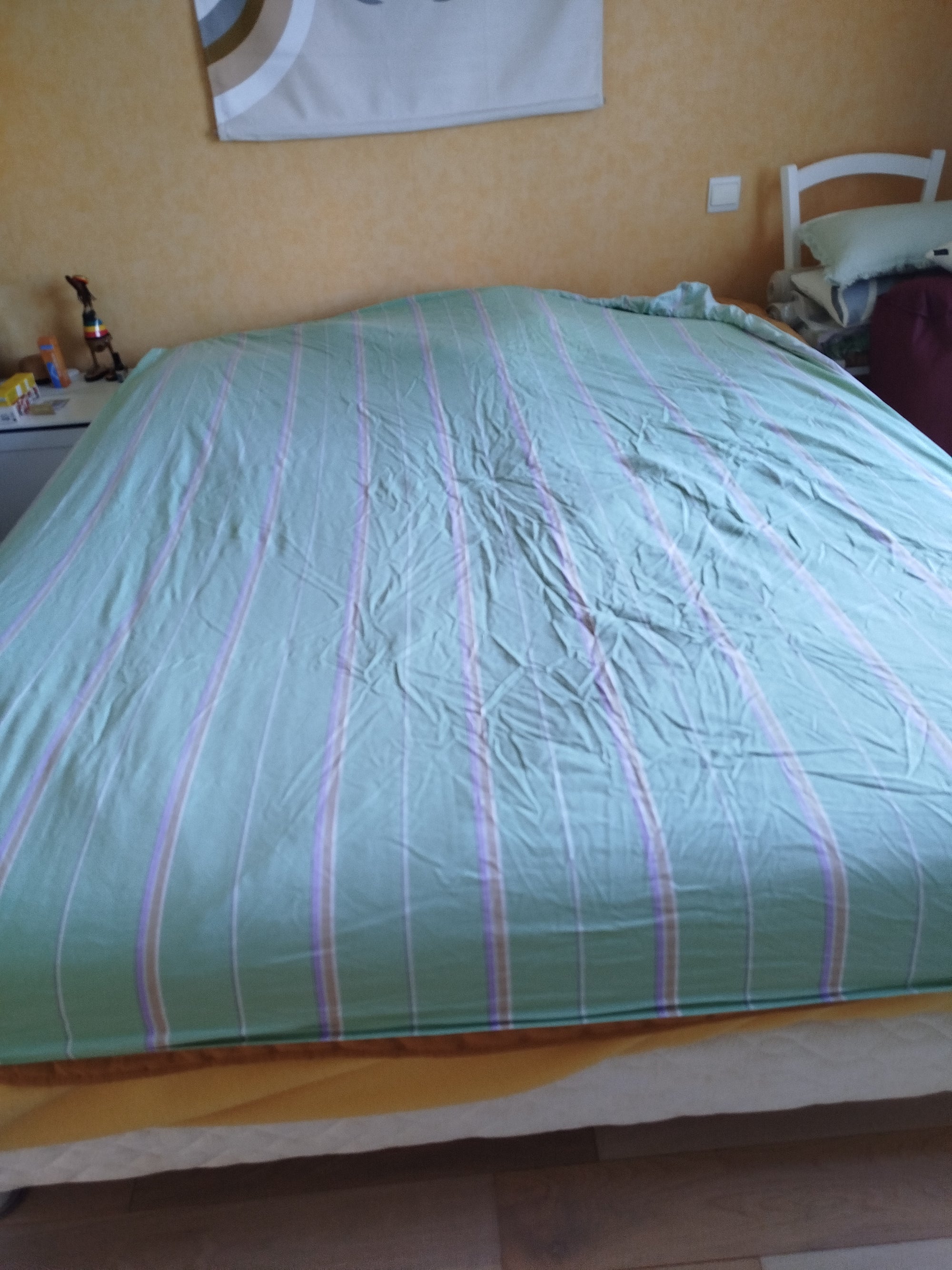 Housse couette 140, drap et drat housse, taies d'oreillers