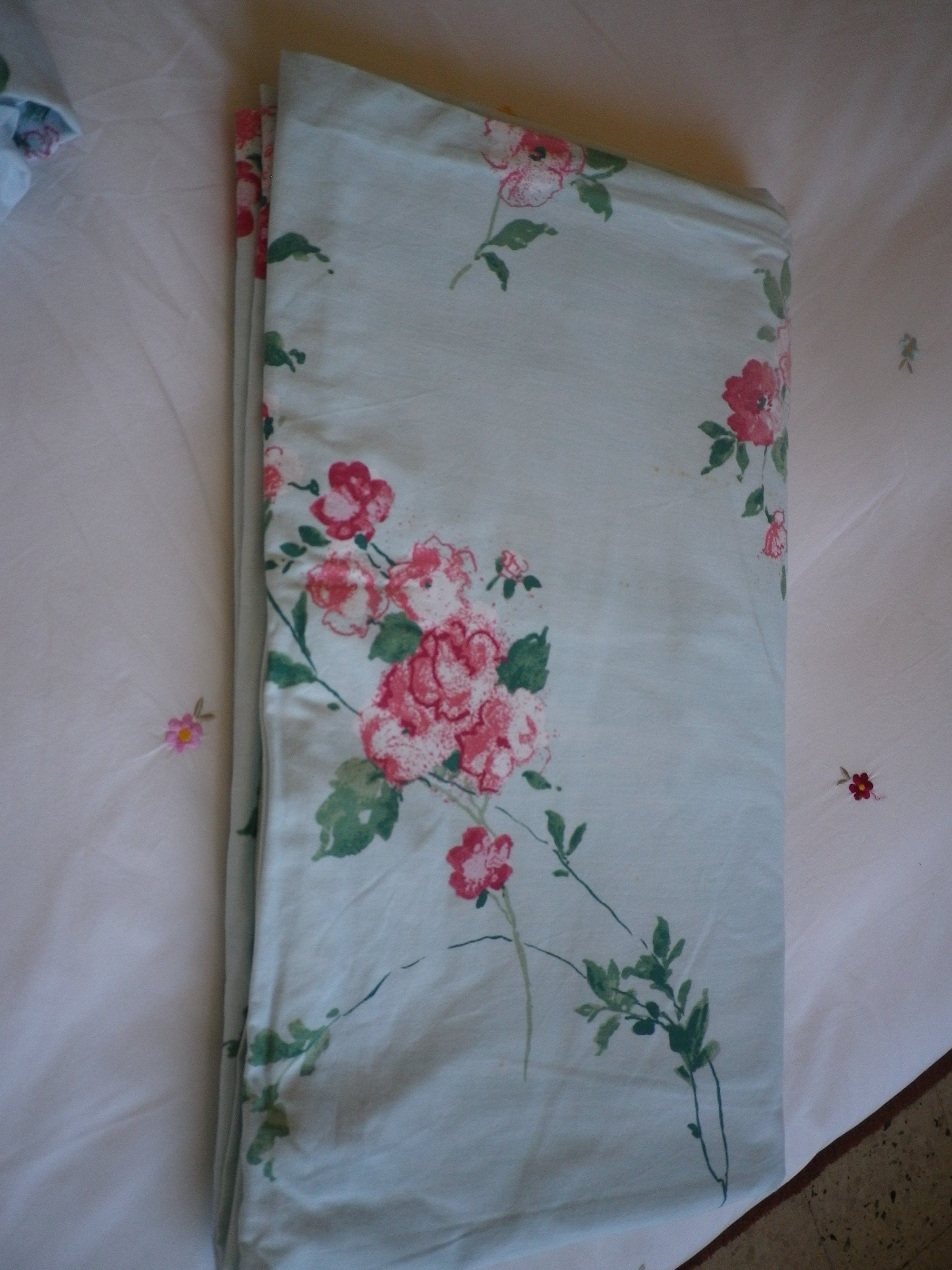 Parure de lit complète motif floral