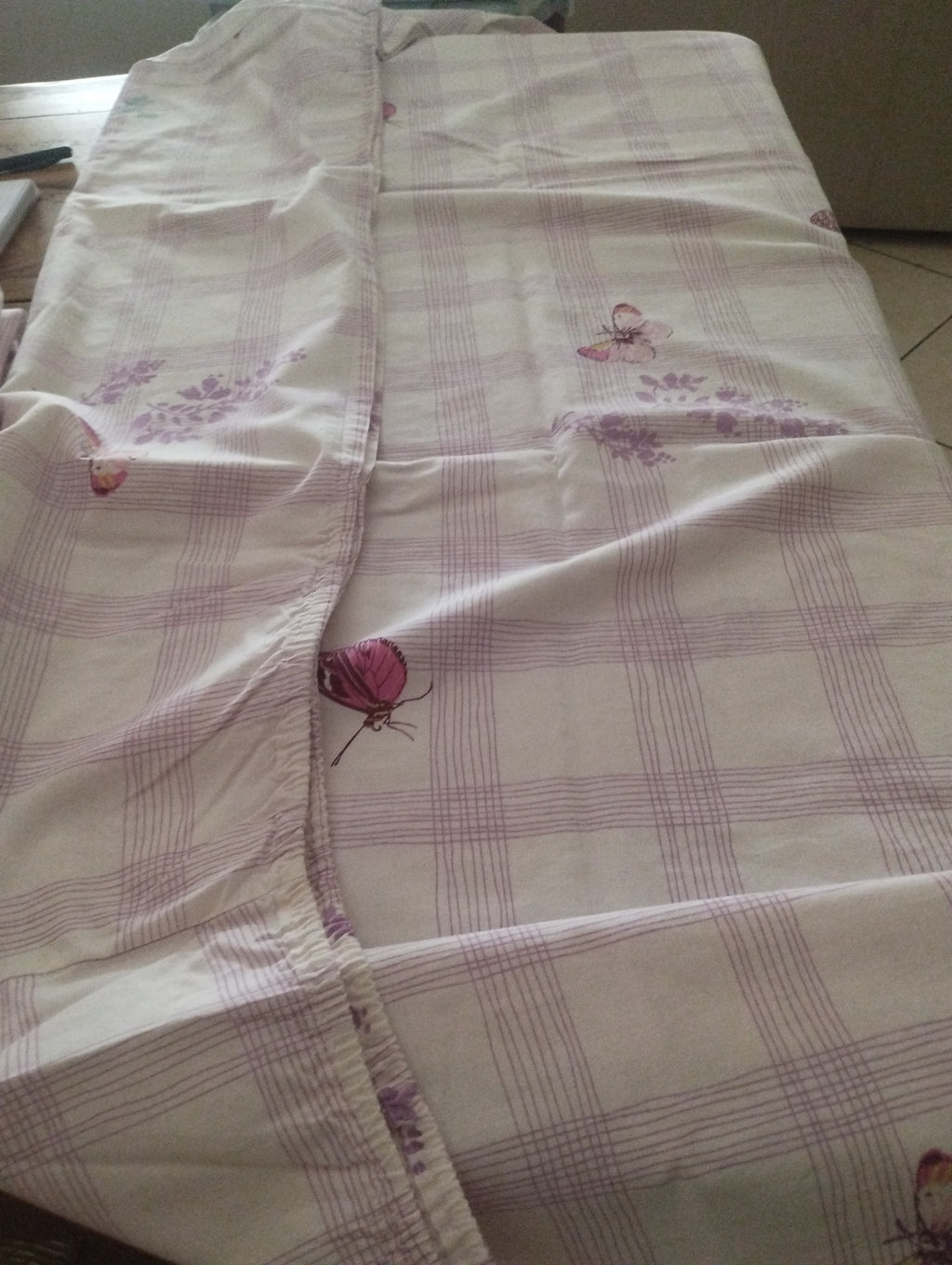 Draps housse papillon