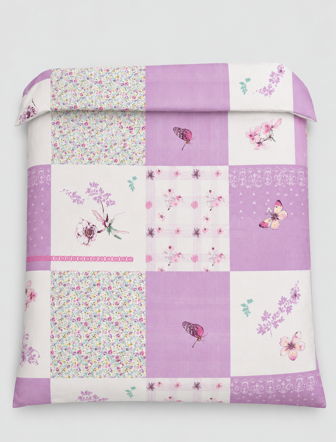 Housse de couette 1 personne Papillons violet