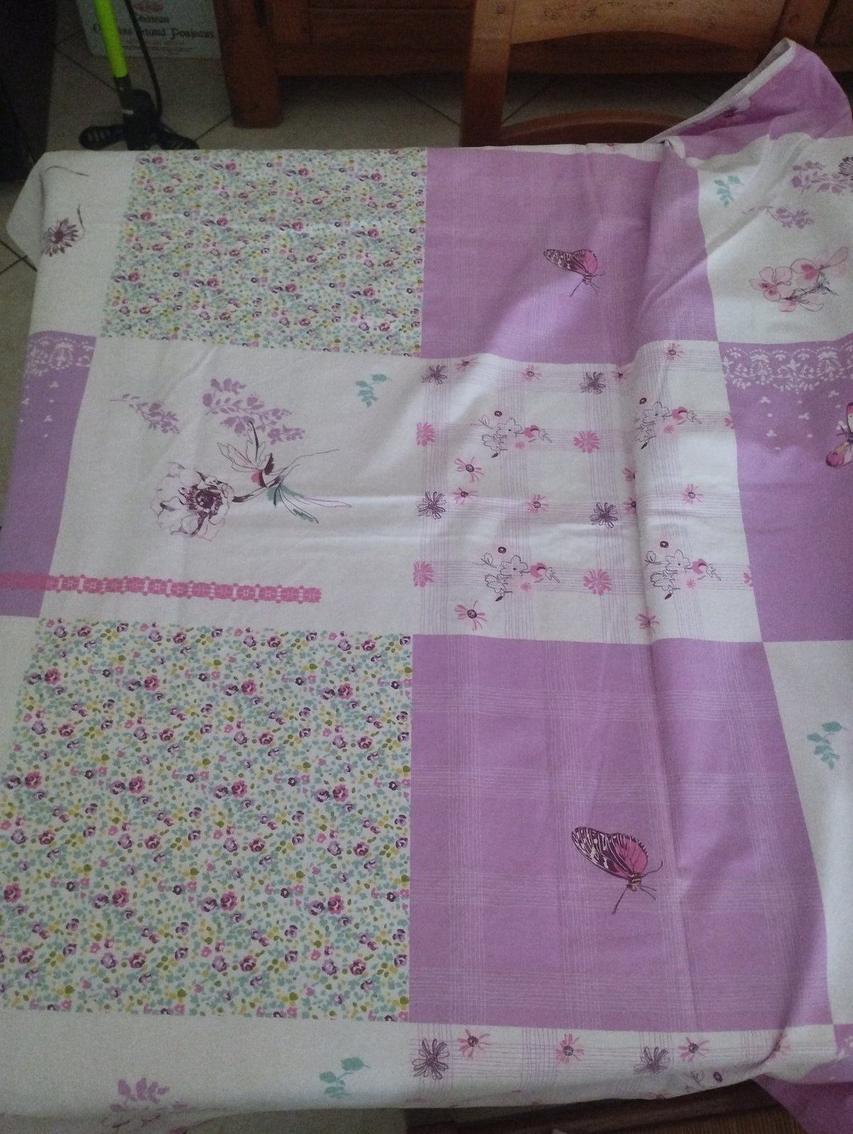 Housse de couette 1 personne Papillons violet