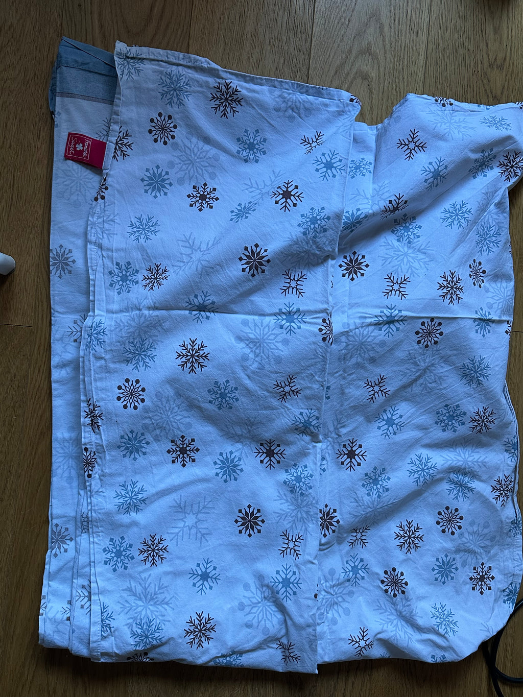 Drap une personne motif neige