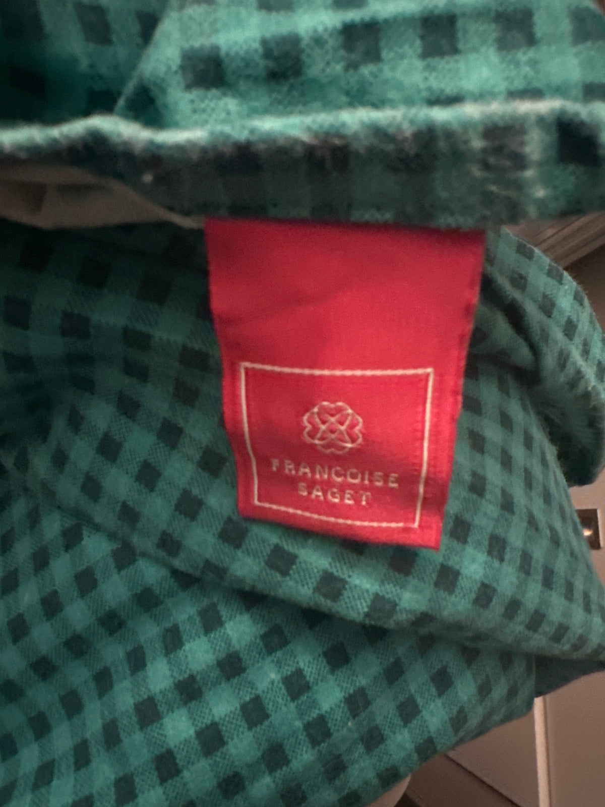 Parure chat vert flanelle