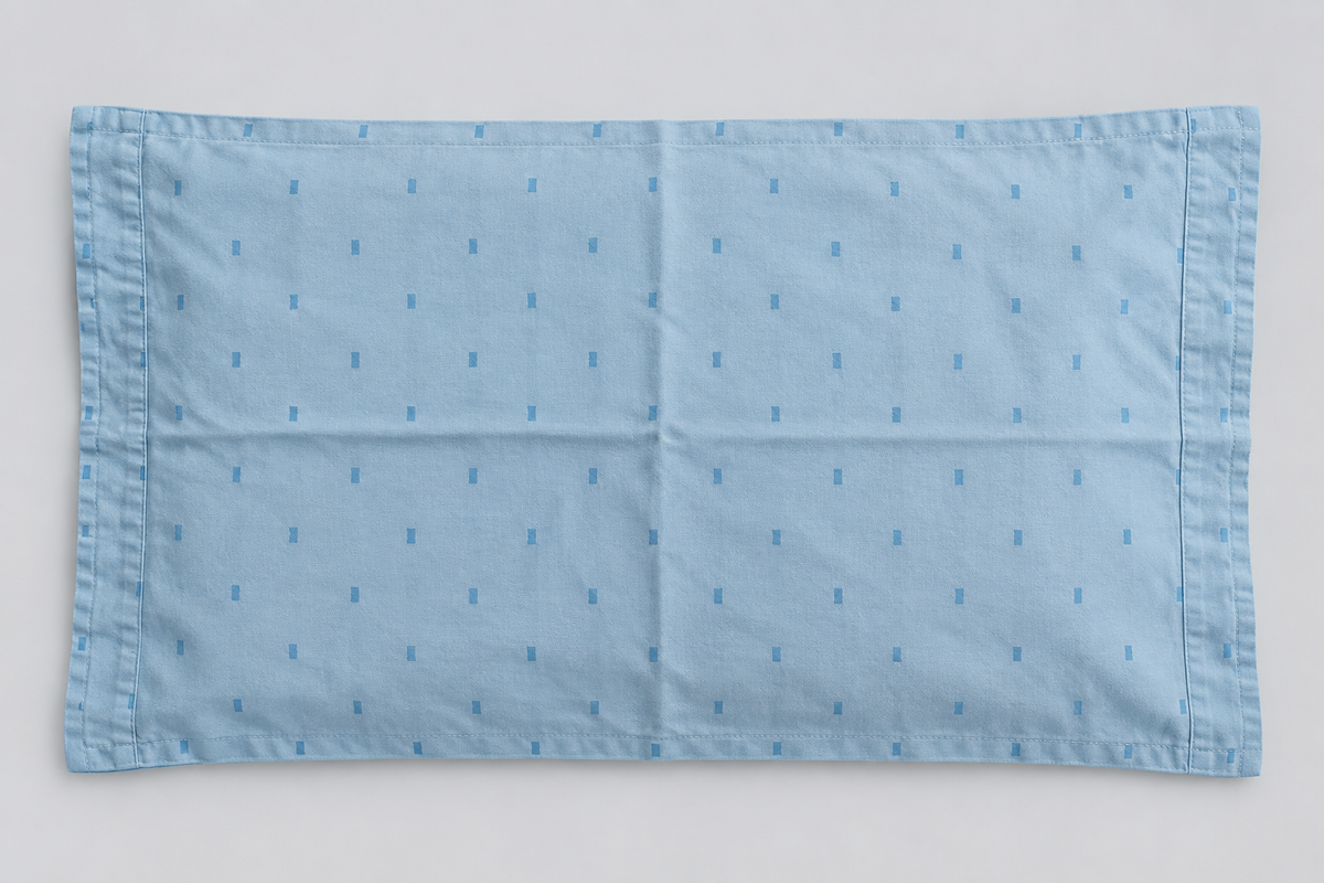 Taie d'oreiller bleu pastel