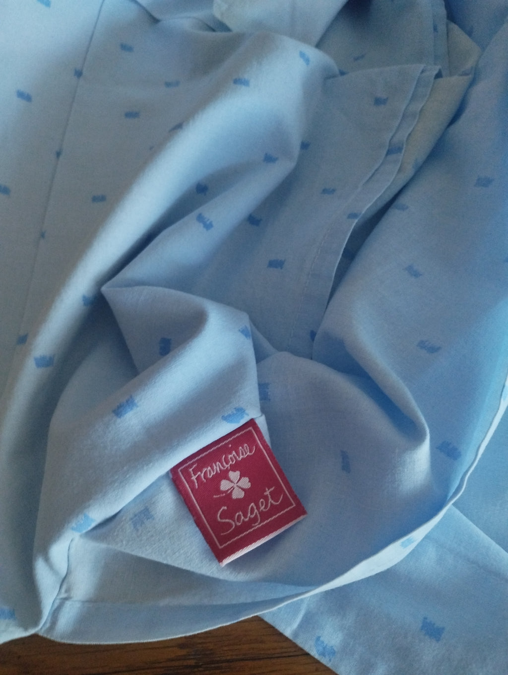 Taie d'oreiller bleu pastel