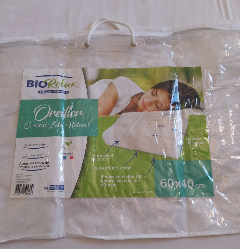 Oreiller cervical latex BIORELAX