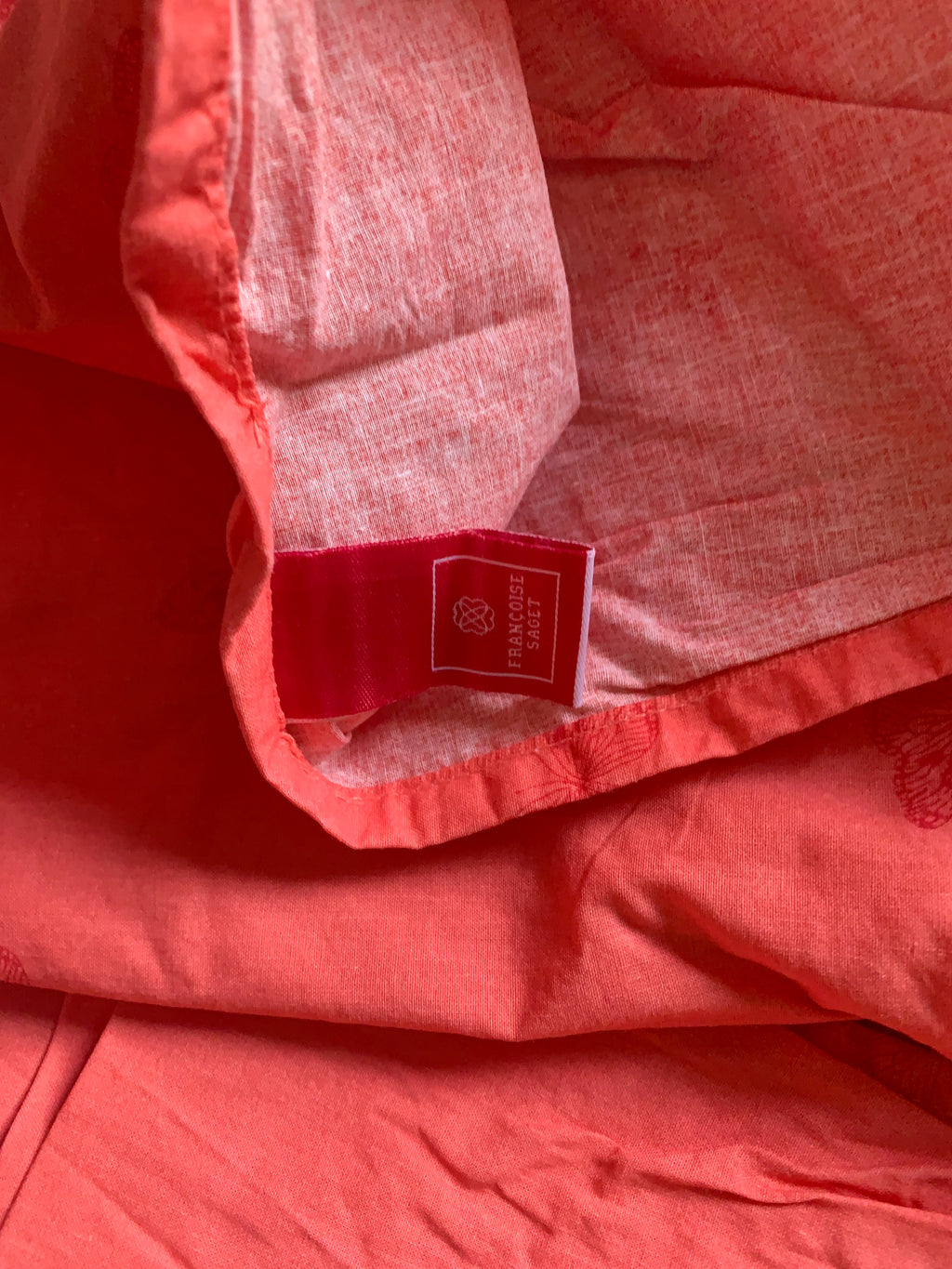 Drap housse orange imprimée papillon