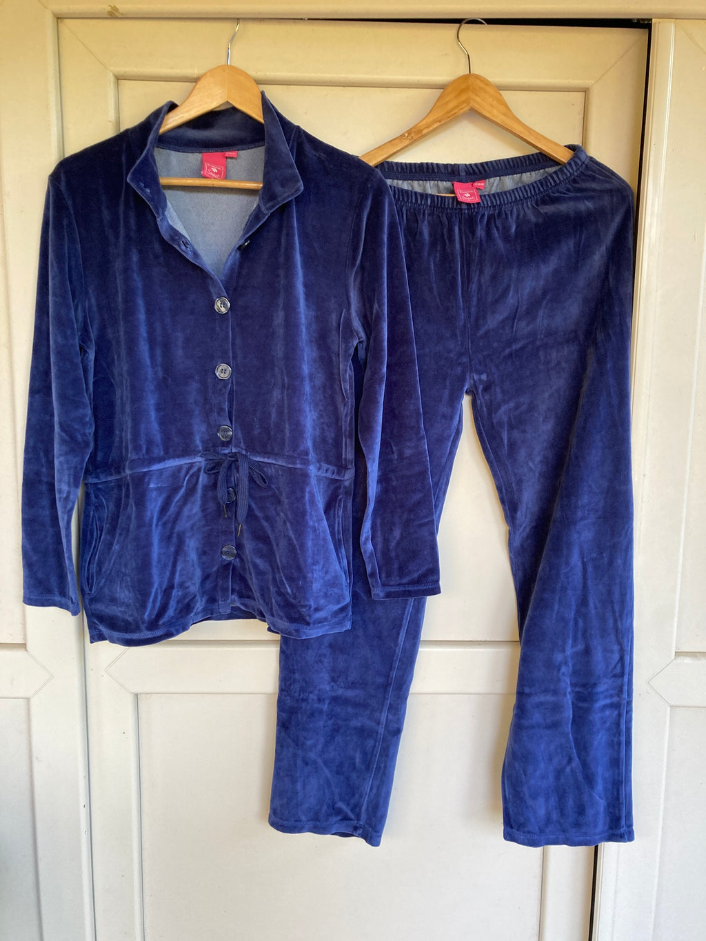 Ensemble velour bleu