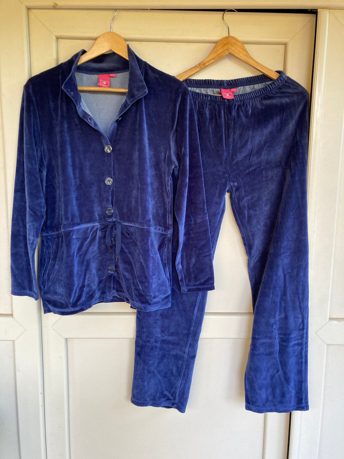 Ensemble velour bleu