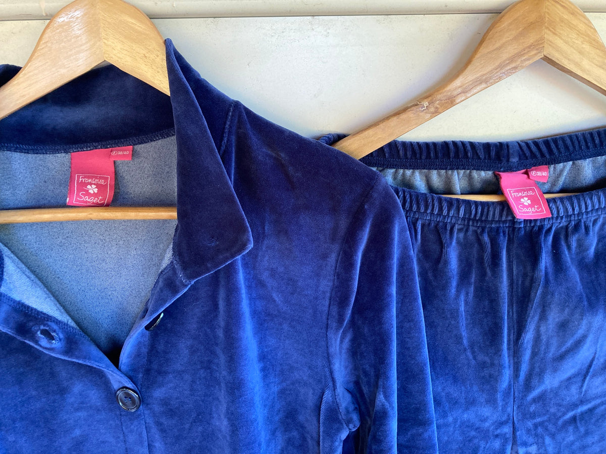 Ensemble velour bleu