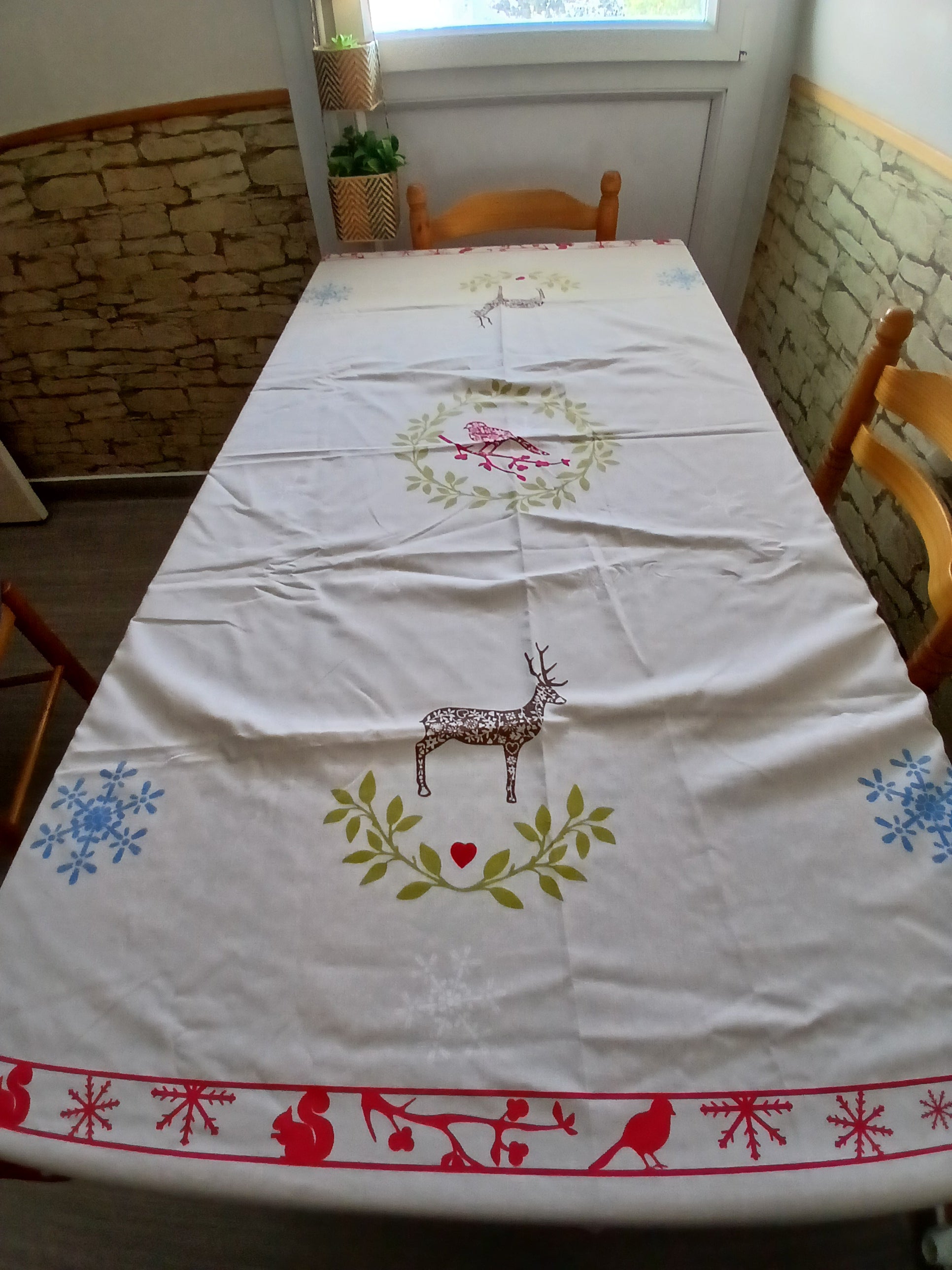 Nappe ovale de Noël