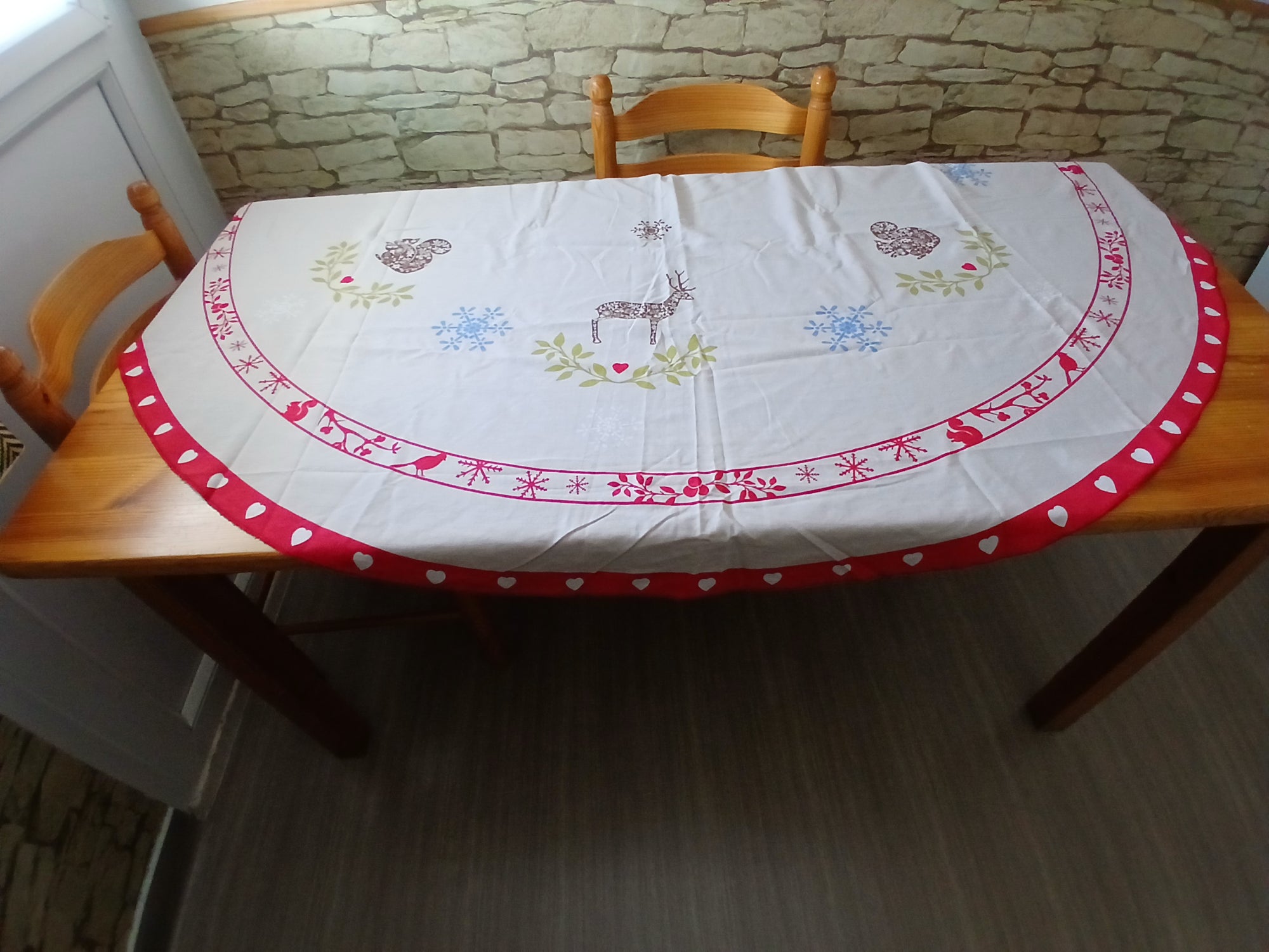 Nappe ovale de Noël