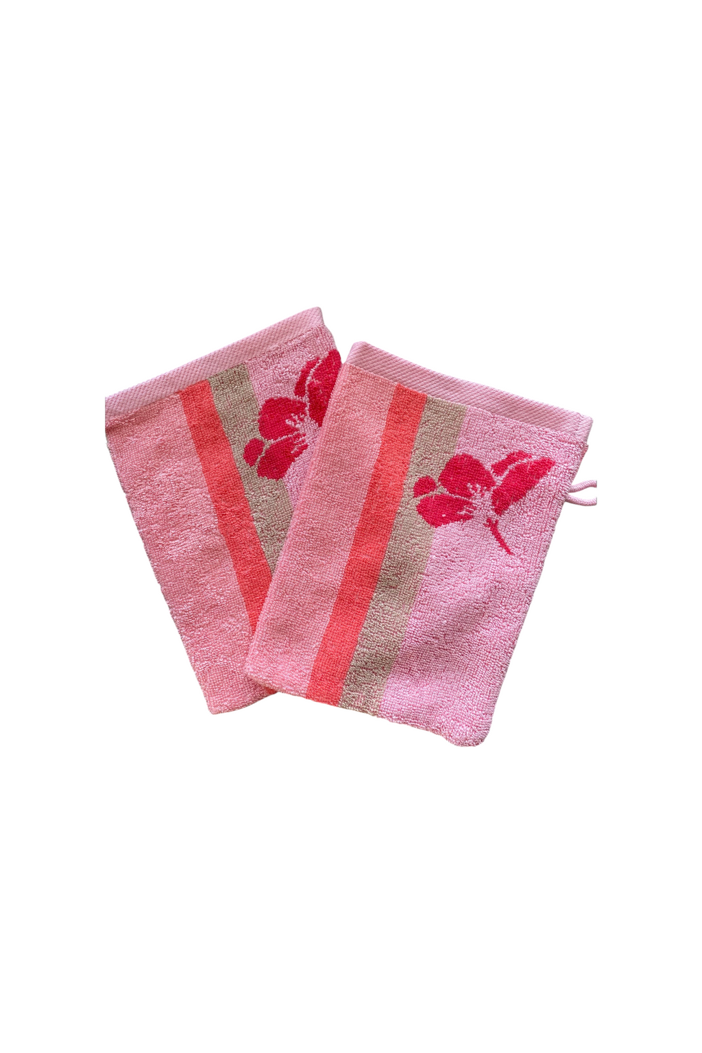 2 gants de toilette Fleurs de sérénité