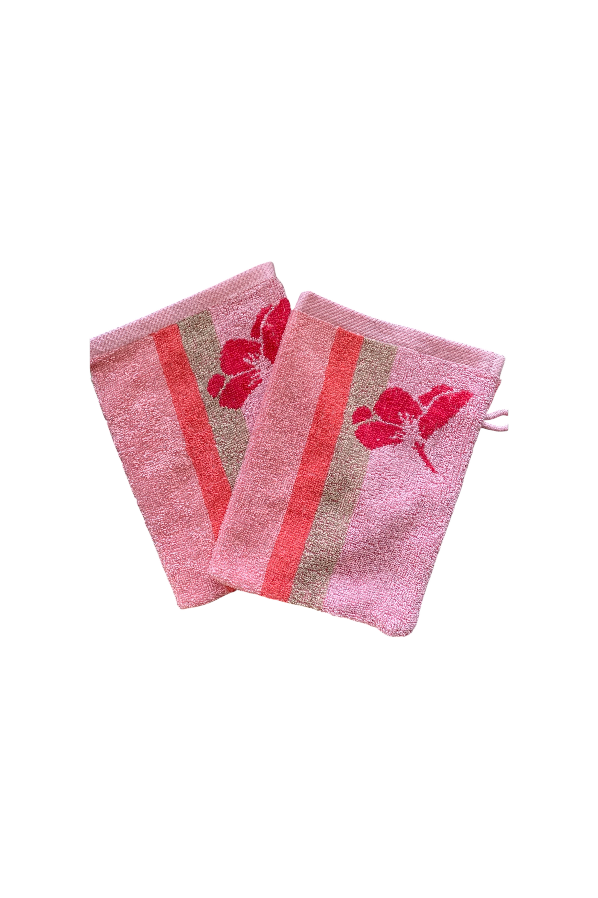2 gants de toilette Fleurs de sérénité