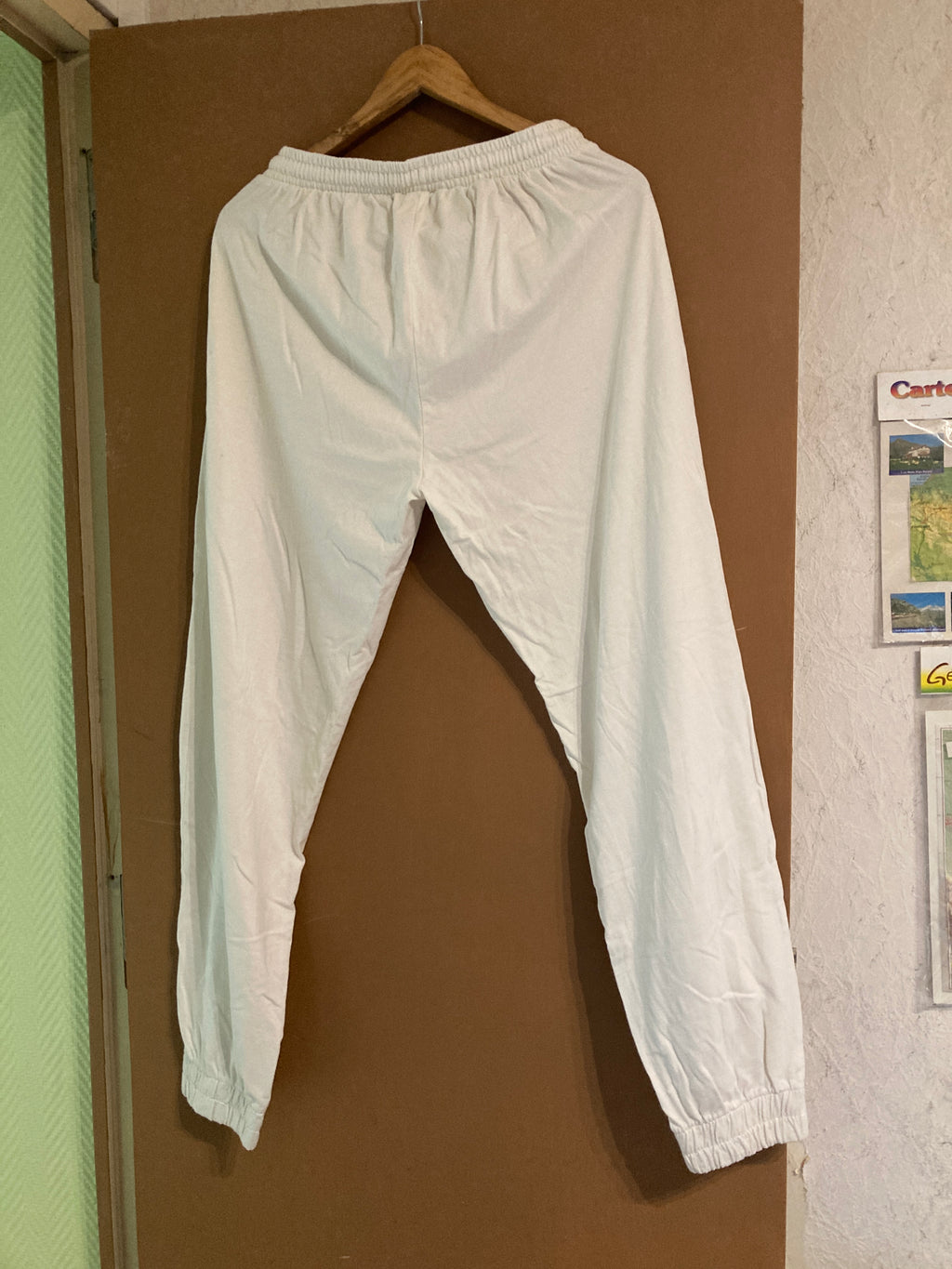 Pantalon jogging Mes essentiels Molleton Ecru