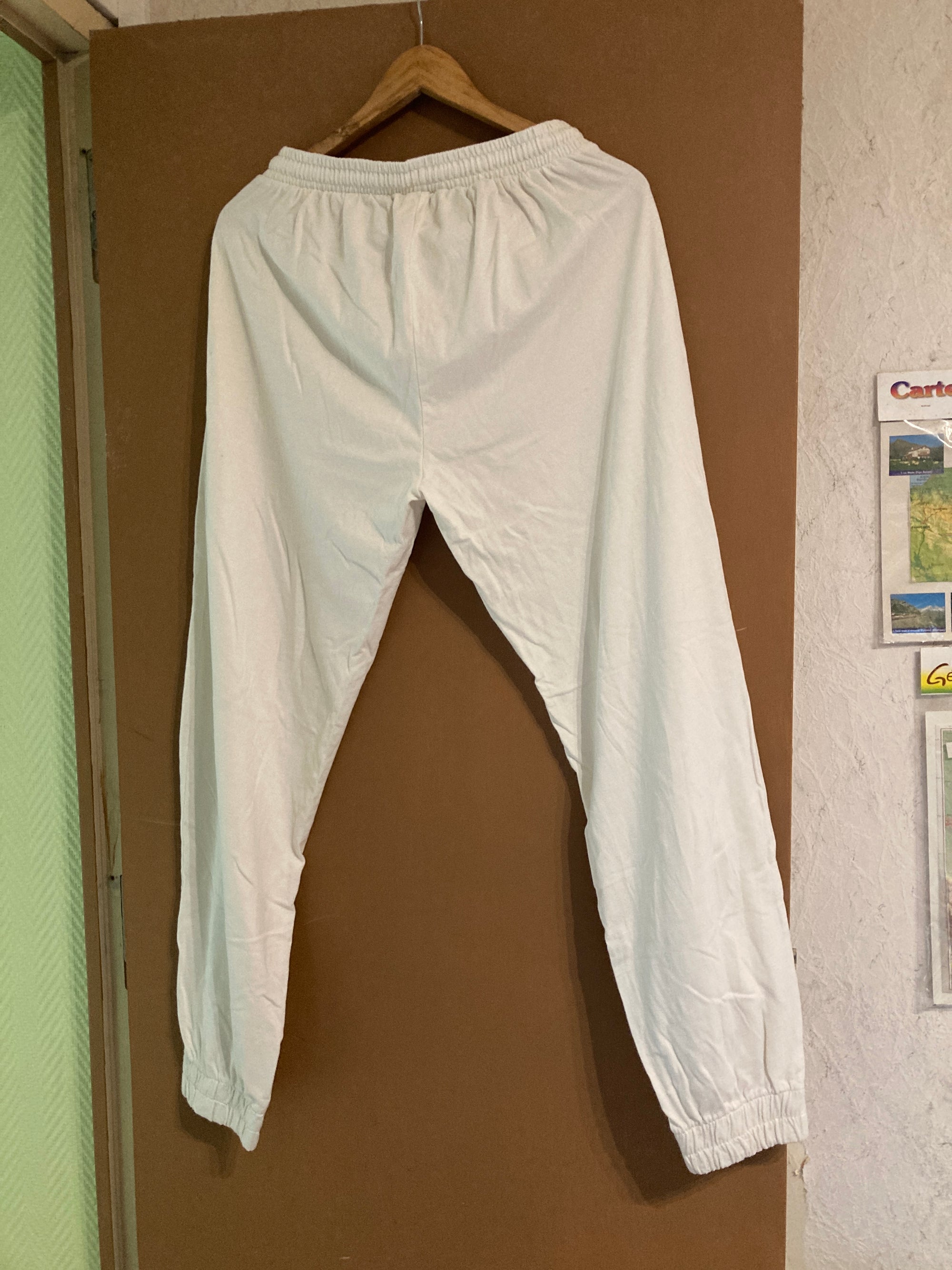 Pantalon jogging Mes essentiels Molleton Ecru