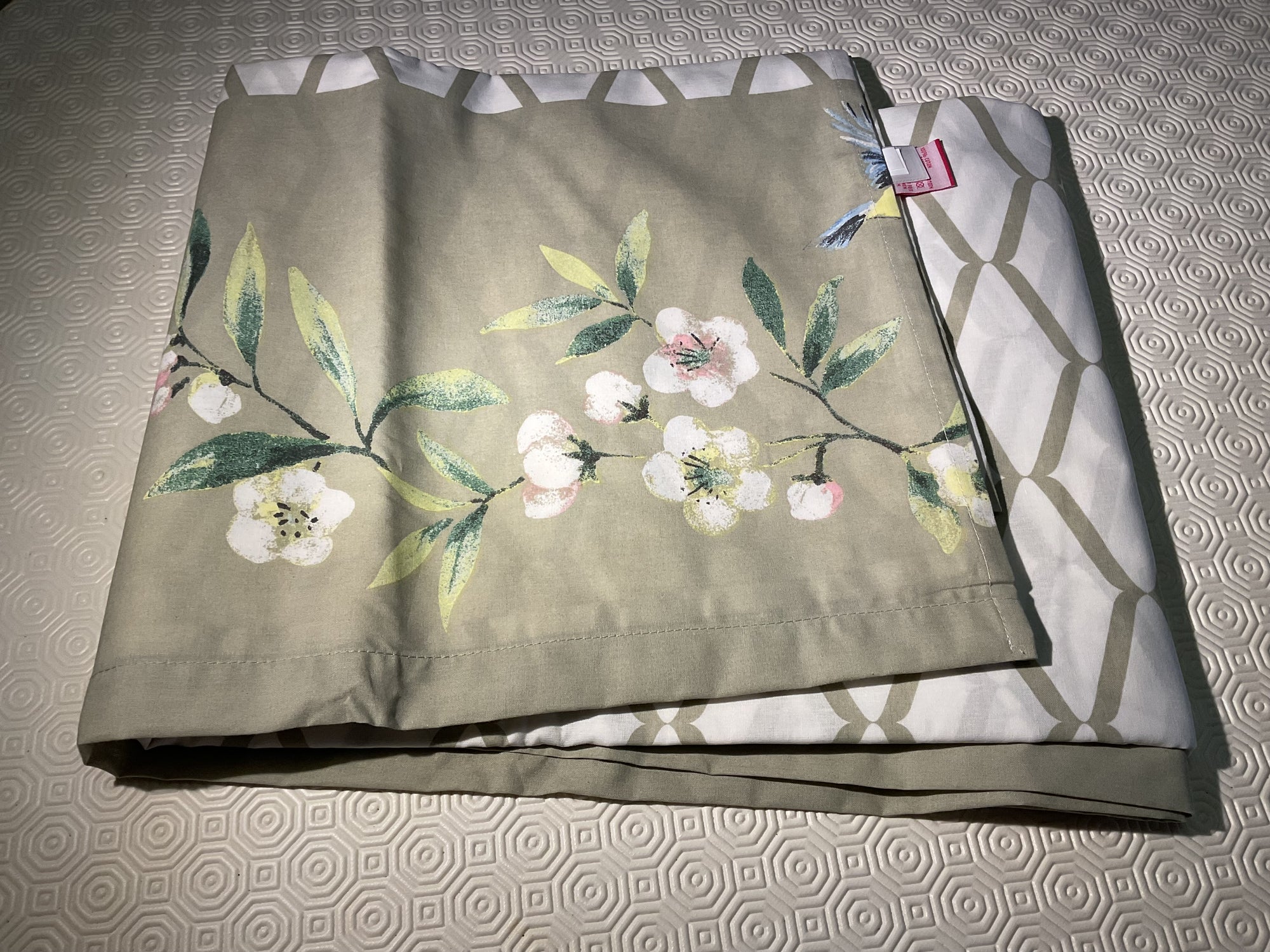 Drap une personne Mésanges et Pommiers 180x290