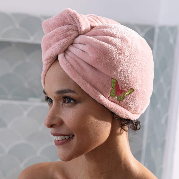 Serviette pour cheveux A tire d'ailes