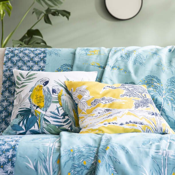 Housse de coussin + coussin Ambiance rio