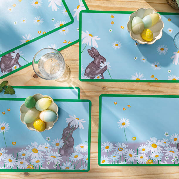 6 sets de table Au milieu des marguerites