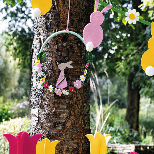 Couronne décorative Au milieu des marguerites