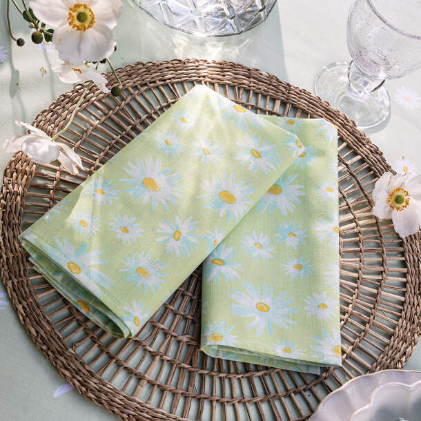 Serviettes de table Au milieu des marguerites