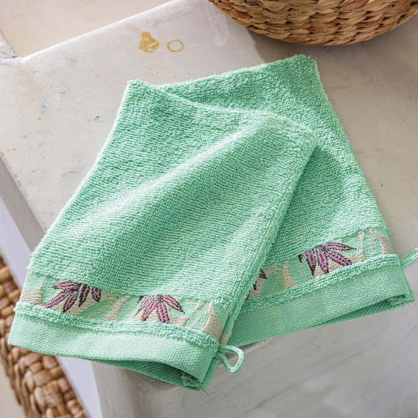 2 gants de toilette Au royaume de Siam