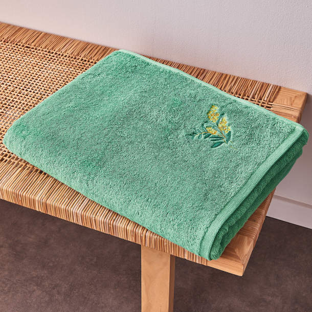 Drap de bain Azur et mimosa