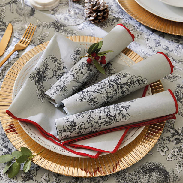 Serviettes de table Baies et noisettes