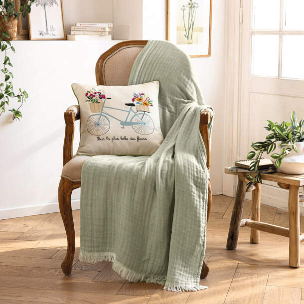 Housse de coussin et coussin Balade champêtre