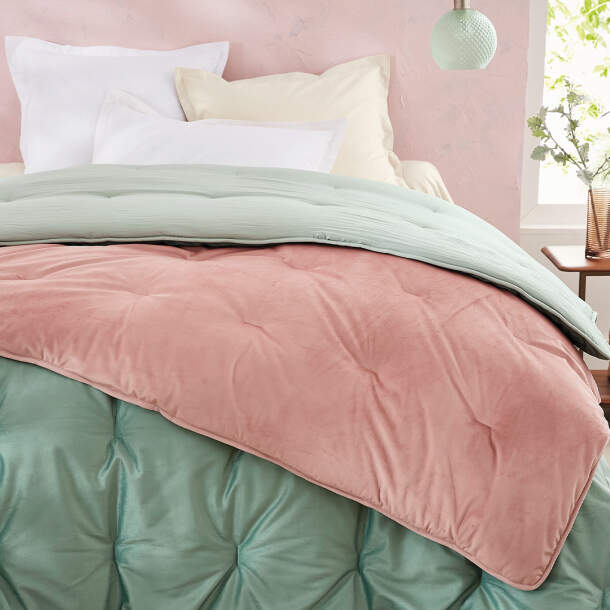 Couette Bi-matière veloutée