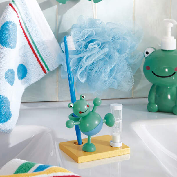 Porte brosse à dents avec sablier Bulles de couleurs