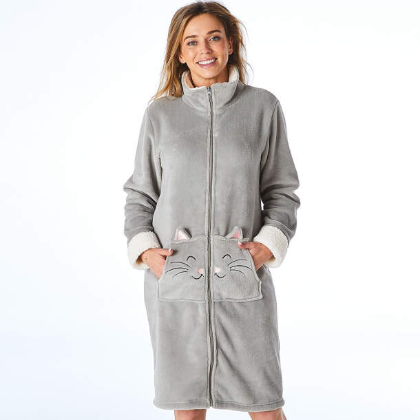 Robe de chambre Chat neige
